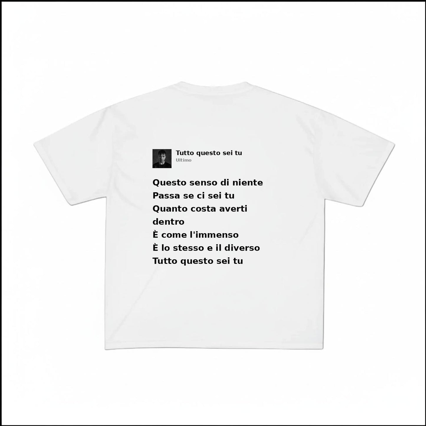 TUTTO QUESTO SEI TU - ULTIMO