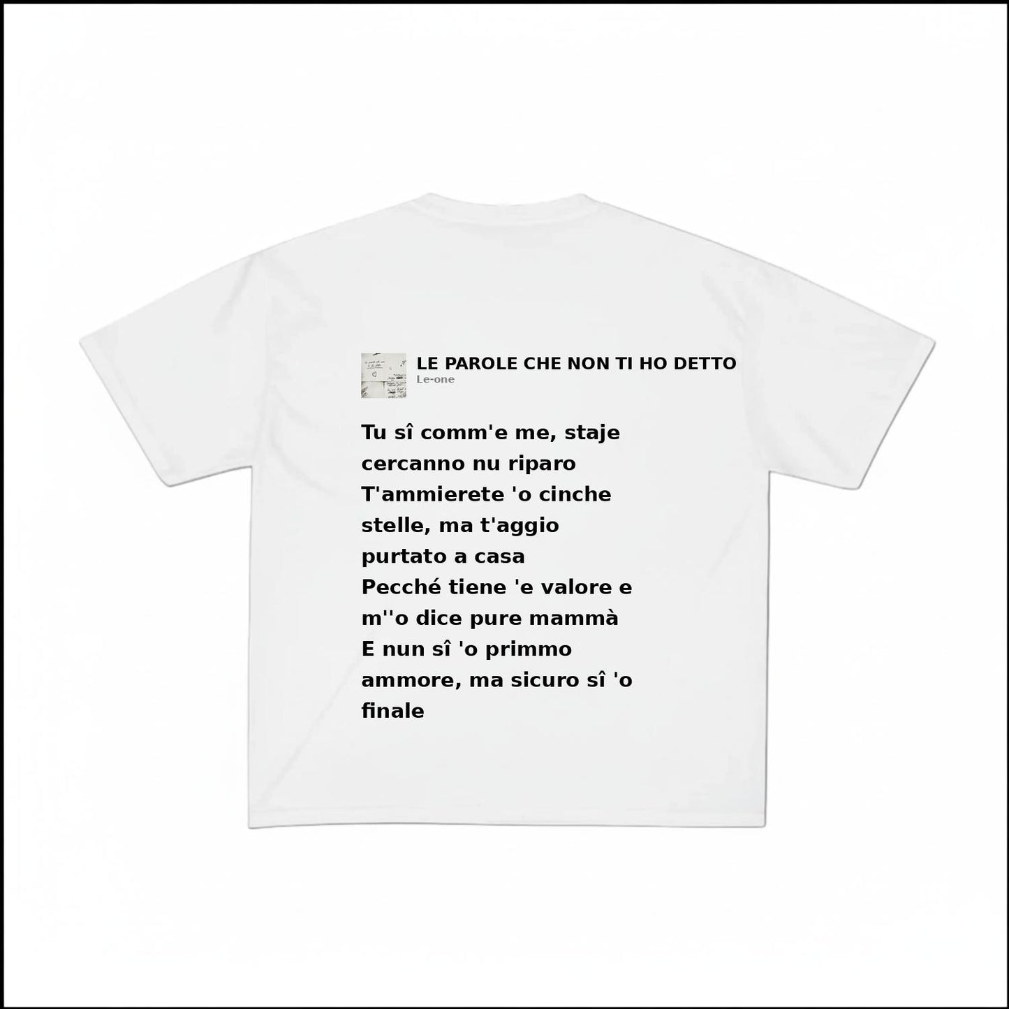 LE PAROLE CHE NON TI HO DETTO - LE-ONE