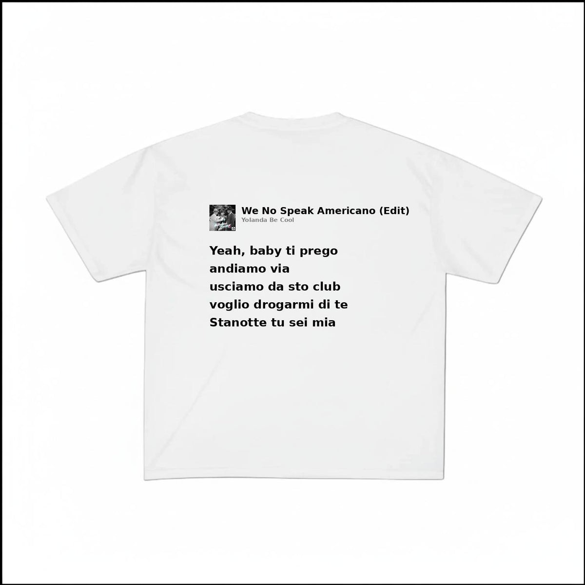 WE NO SPEAK AMERICANO (EDIT) - YOLANDA BE COOL